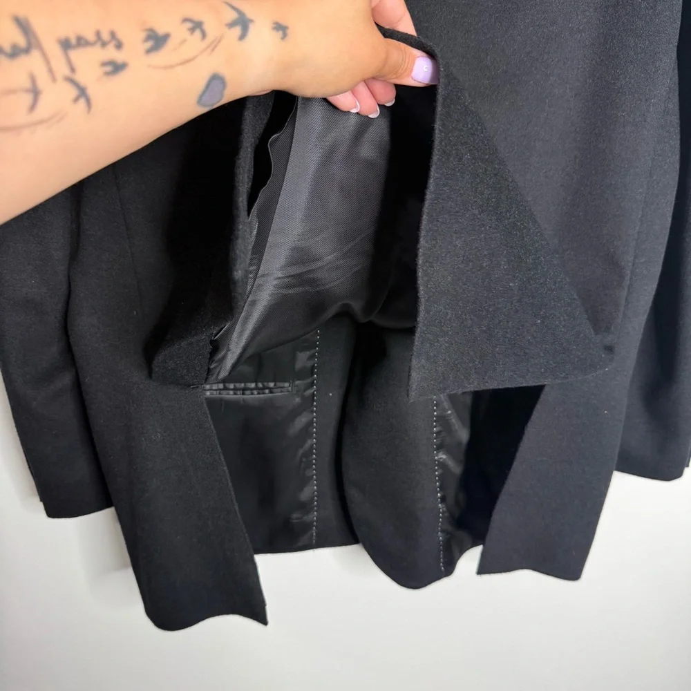 Pronto Uomo Couture Wool Silk Cashmere‎ Sport Coat Black Size 46 Business Casual